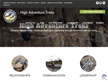 Tablet Screenshot of highadventuretreks.org